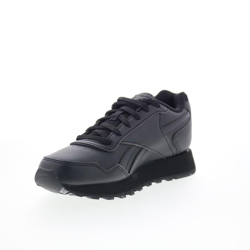 Reebok Glide Wide D Womens Black Wide Leather Lifestyle Sneakers Shoes