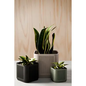 Stack Planter - Modern Ribbed Pot for Sleek Plant Styling