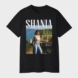 Shania Twain Any Man Of Mine 90s Vintage Graphic T-Shirt – Country Girl Music Tee
