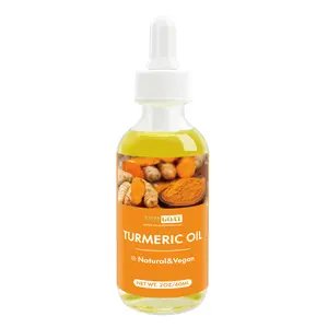ARHGOAT Turmeric Oil for Skin & Hair, 100% Pure Cold-Pressed Turmeric Essential Oil, Natural Anti-Inflammatory & Antioxidant Rich Formula for Face, Body Massage, Aromatherapy & Sensitive Skin Care 2oz/60ml