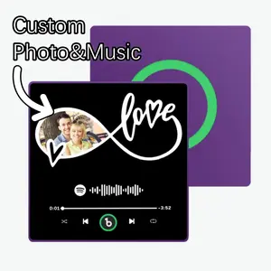 New 4.0 Upgrade Custom Music & Photo Fridge Magnet Colorful with Frame Album Fridge Magnet Gifts for Couples