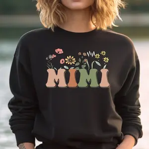 Mimi Sweatshirt, Mimi Wildflowers Sweatshirt, Mimi Sweater, Mimi Crewneck,Gift For Mimi,Mothers Day Gift For Mimi,Grandma Sweater,Mimi Gifts Womenswear Forest