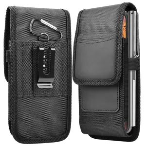 3.5-6.8inch Phone Nylon Side Pouch Cell Phone Belt Clip Carrying Holster Case Waist Bag for IPhone,Samsung Galaxy