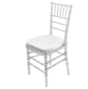 10 Pack Velvet Spandex Chiavari Pad Cover with Ties White