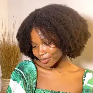 HerGivenHair BYE BYE Leave-out Kinky (4B-4C) Clip-in Hair Extensions Invisible Clip ins True Roots Clip ins Invisible Wefts For Natural Hair Black Girls