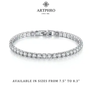 ARTPHRO Tennis Zircon Bracelet for Men and Women, Exquisite and Shining, Elegant and Beautiful, Suitable for Daily Wear, a Gift Representing Love
