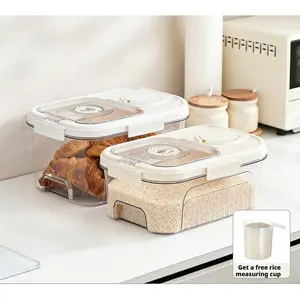 Airtight Food Storage Containers 66L 10L BPA Free Kitchen Bins with Locking Lid Silicone Seal for Dry Rice Flour Pasta Pet Grain Moisture Proof Pantry Organization Large Capacity vegetable christmas deal value pack tiktokshopblackfriday gift space-saving