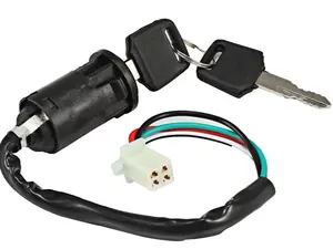 Ignition Key Switch 4 PIN for 125cc ATV - 2-Position Toggle ON/OFF with 4 Wires & Male Plugs for Secure Connections