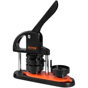 VEVOR Button Maker Machine, 2.28 inch/58mm Maker with 100pcs Button Parts, Ergonomic Arc Handle Punch Press Kit, Button Maker with Panda Magic Book, For Children Gifts and Christmas