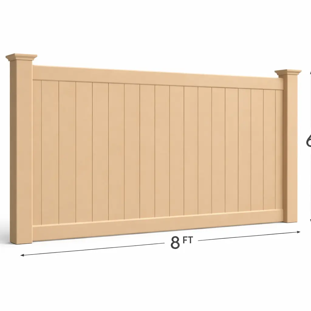 PVC PANEL 6HX8W (TAN)	