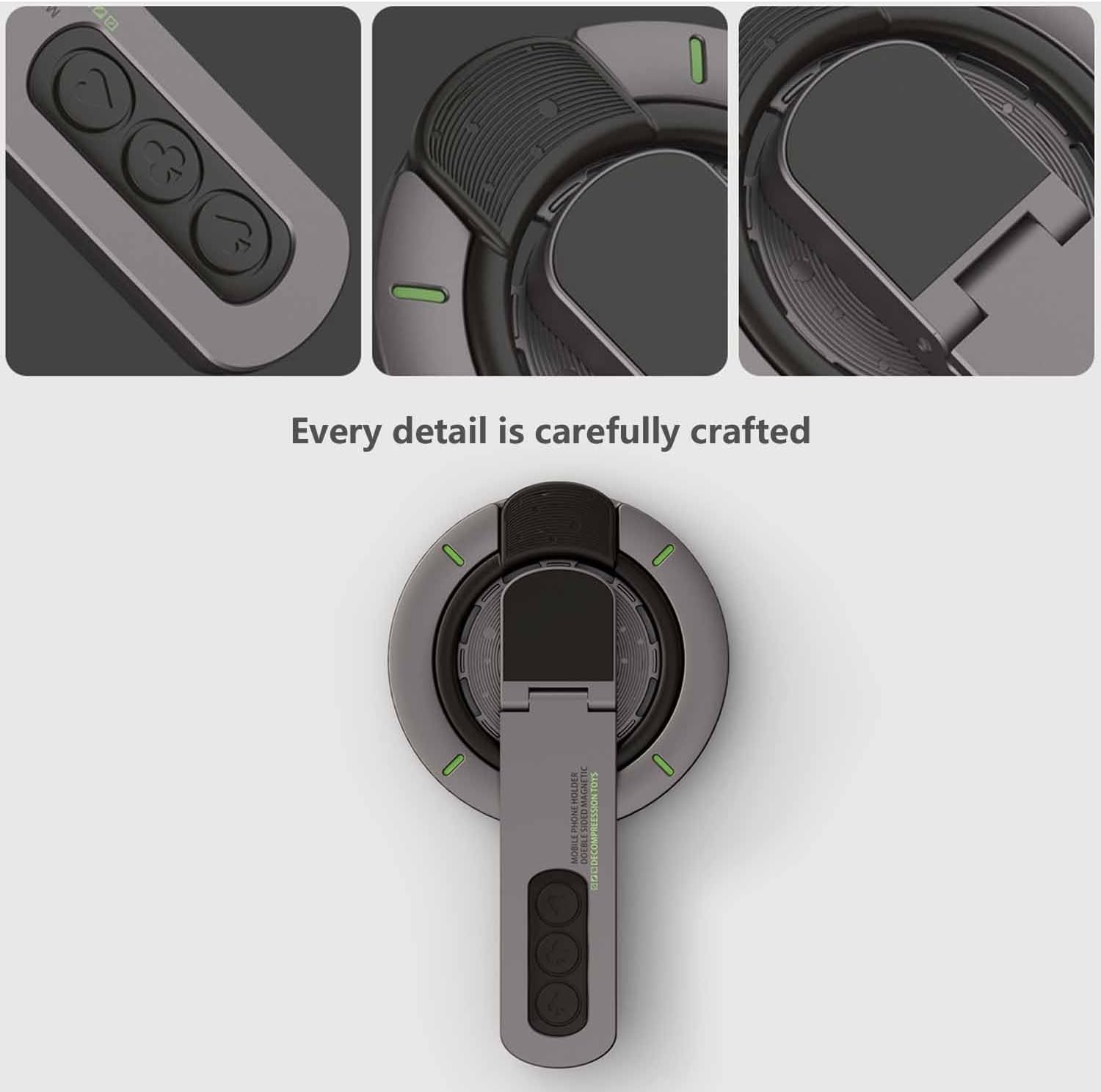 360°Rotation Magnetic Finger Ring Holder Double-Sided Magnetic Phone Grips Stand For  Phone