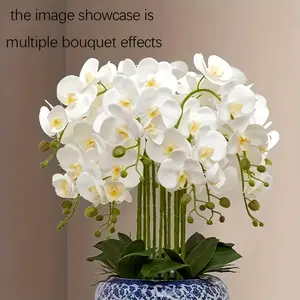 High-Quality Plastic Orchid Flowers, Outdoor Artificial Flowers, Faux Bouquets, Plants for Weddings, Anniversaries, Valentine's Day, Thanksgiving, Christmas, Hanukkah, Easter, Indoor/outdoor Decor, Faux Flower Decoration