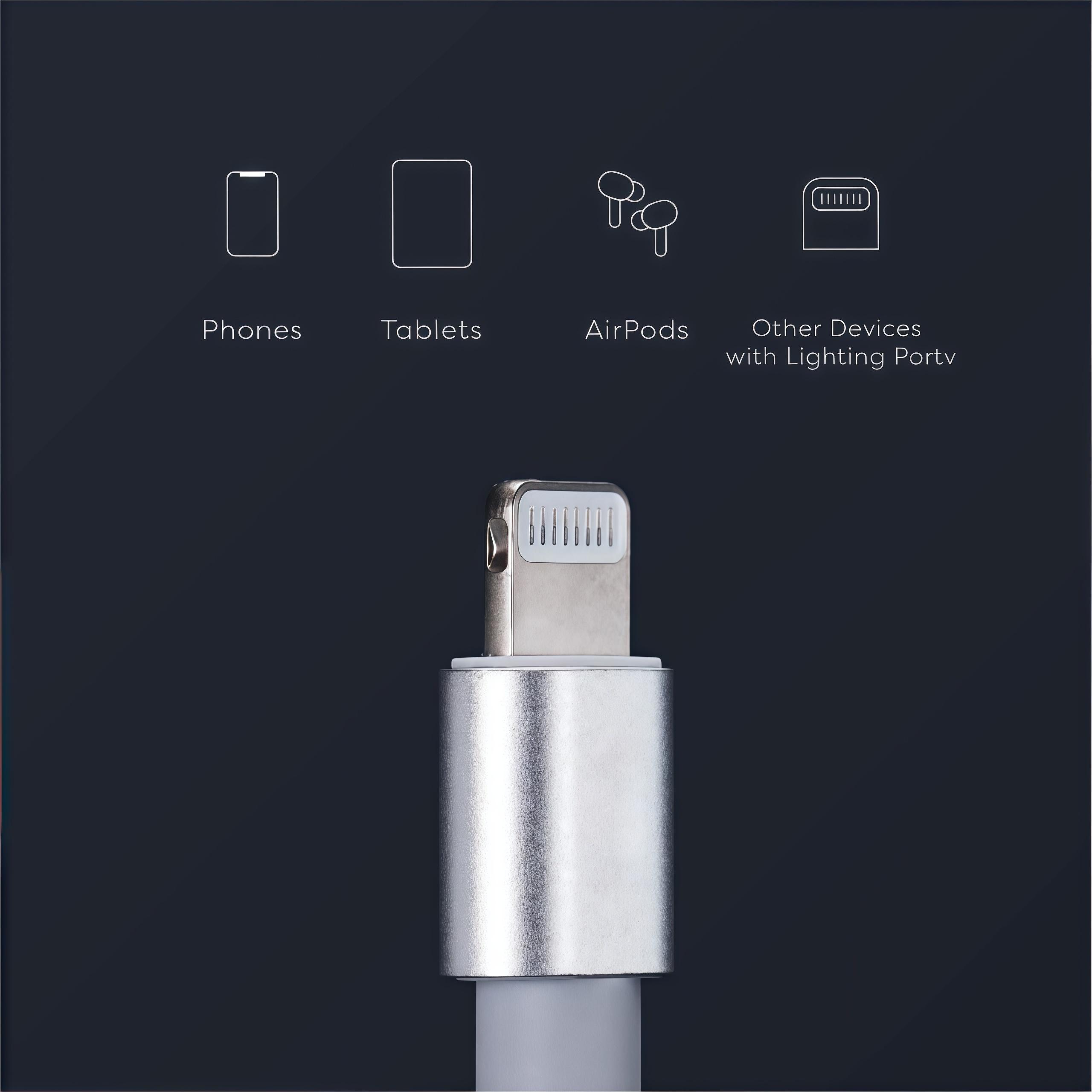 Durable Smartphone Fast Charging Cable for iPhone, USB-C to Lightning, Tangle-Free Nylon Braided, Perfect for Everyday Use