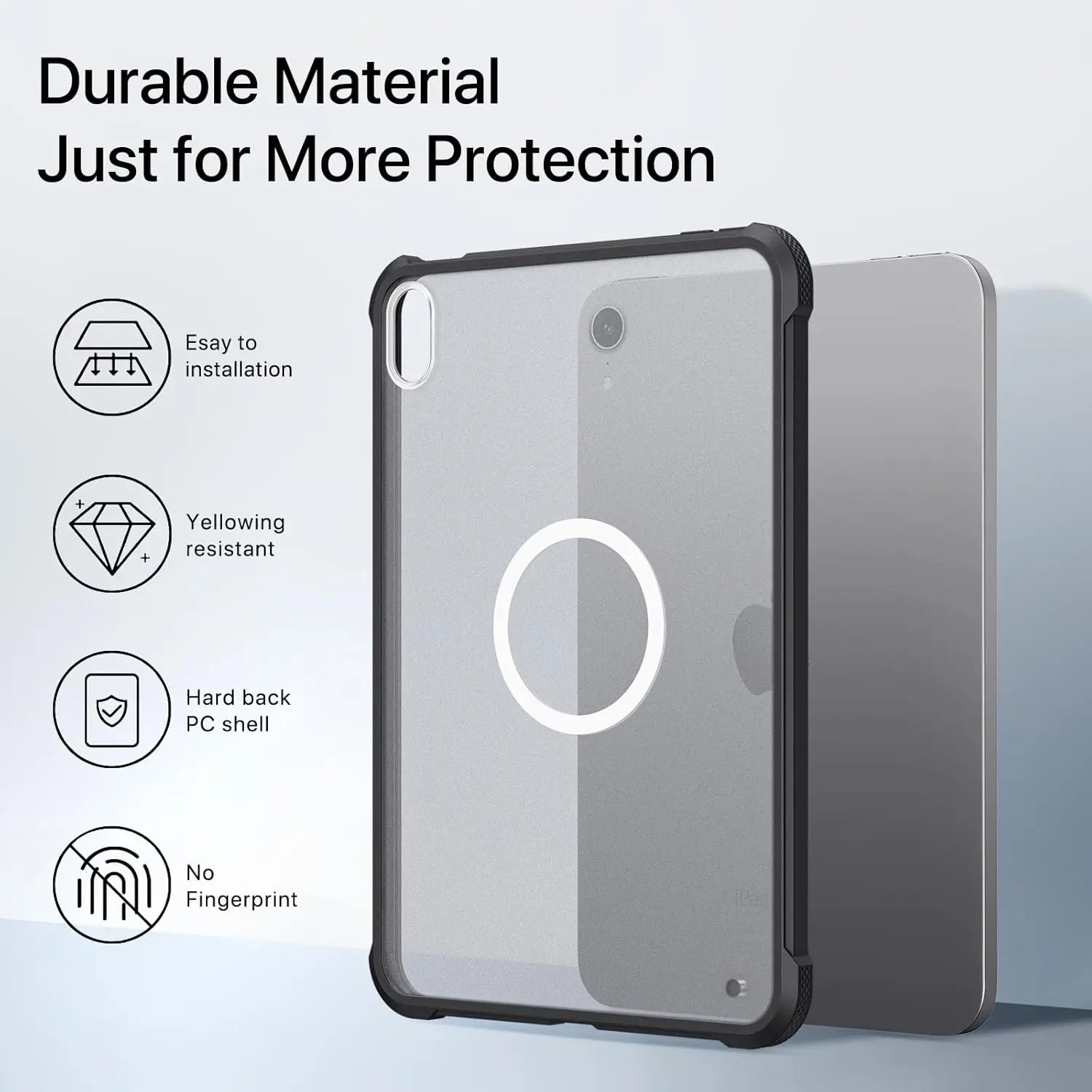 iPad mini A17 Pro/6 Case with Ring for MagSafe, Translucent Shell