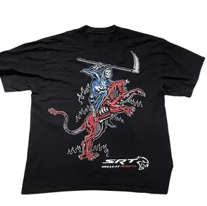 Hellcat Redeye T-Shirt, Vintage Graphic Tees Skull Gothic Biker Grunge Y2k Emo Scene Amity Affliction Style Clothes Men Women Streetwear