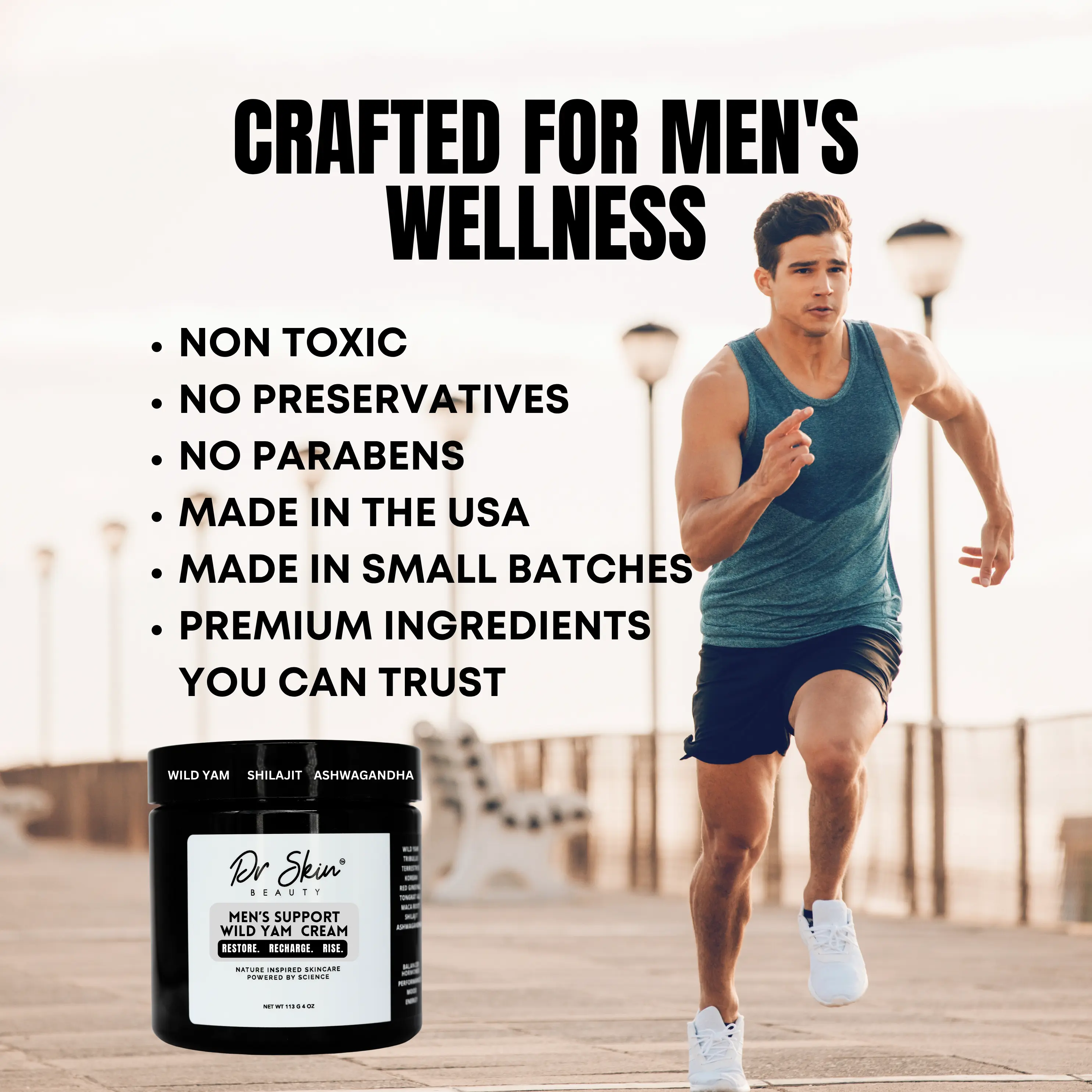 Dr. Skin Beauty Men's Wellness Wild Yam Salve - 4 oz Botanical