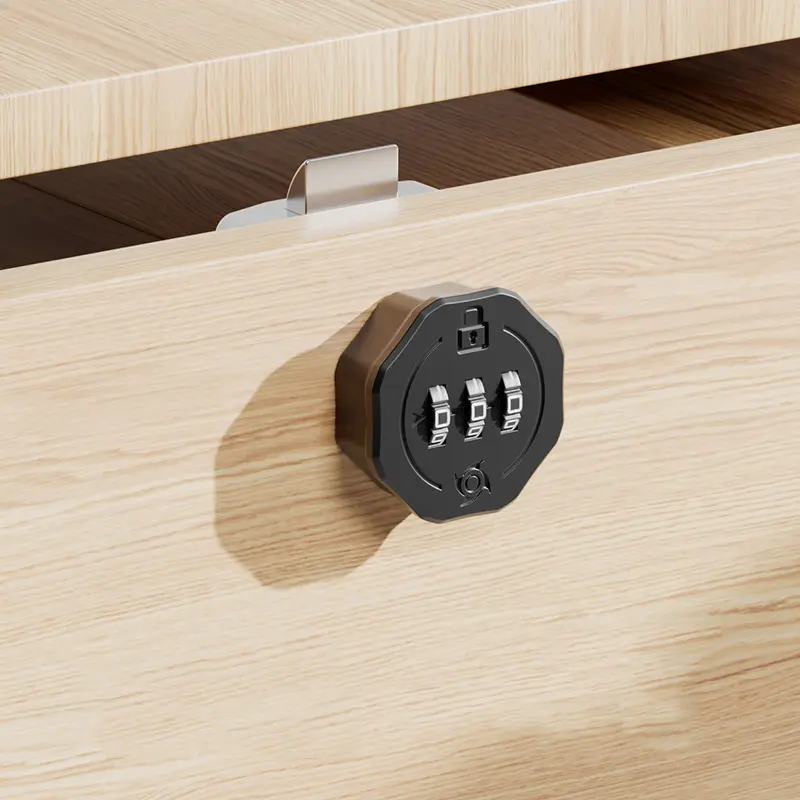Drawer Combination Lock with Secure 4-Digit Code for Home Office Storage