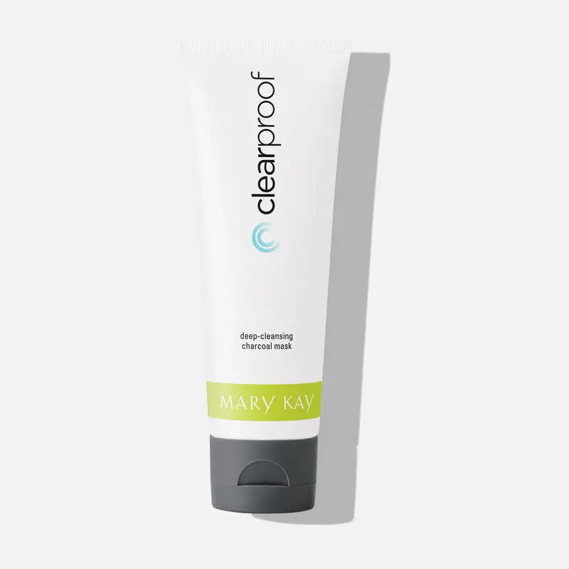 Gentle Deep-Cleaning Charcoal Clay Mask with Peppermint & Rosemary, Pore Cleansing for Smoother Skin, Single Item