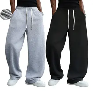 2PCS Unisex Classic Heavyweight Fleece Sweatpants For Men Women Suitable For Autumn And Winter