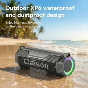Wireless Bluetooth Speaker, IPX6 Waterproof, Bluetooth 5.3, 24H Long Playtime, 360° Surround Sound, RGB Ambient Light, Premium All-Occasion Gift for Home Gathering, Gaming & Travel outdoorfun summervibes