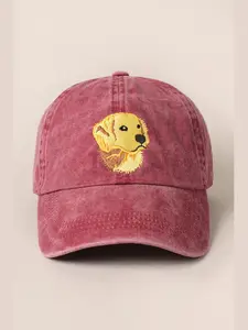Dog Golden retriever lover Embroidered Cotton Hat with adjustable strap dad hat