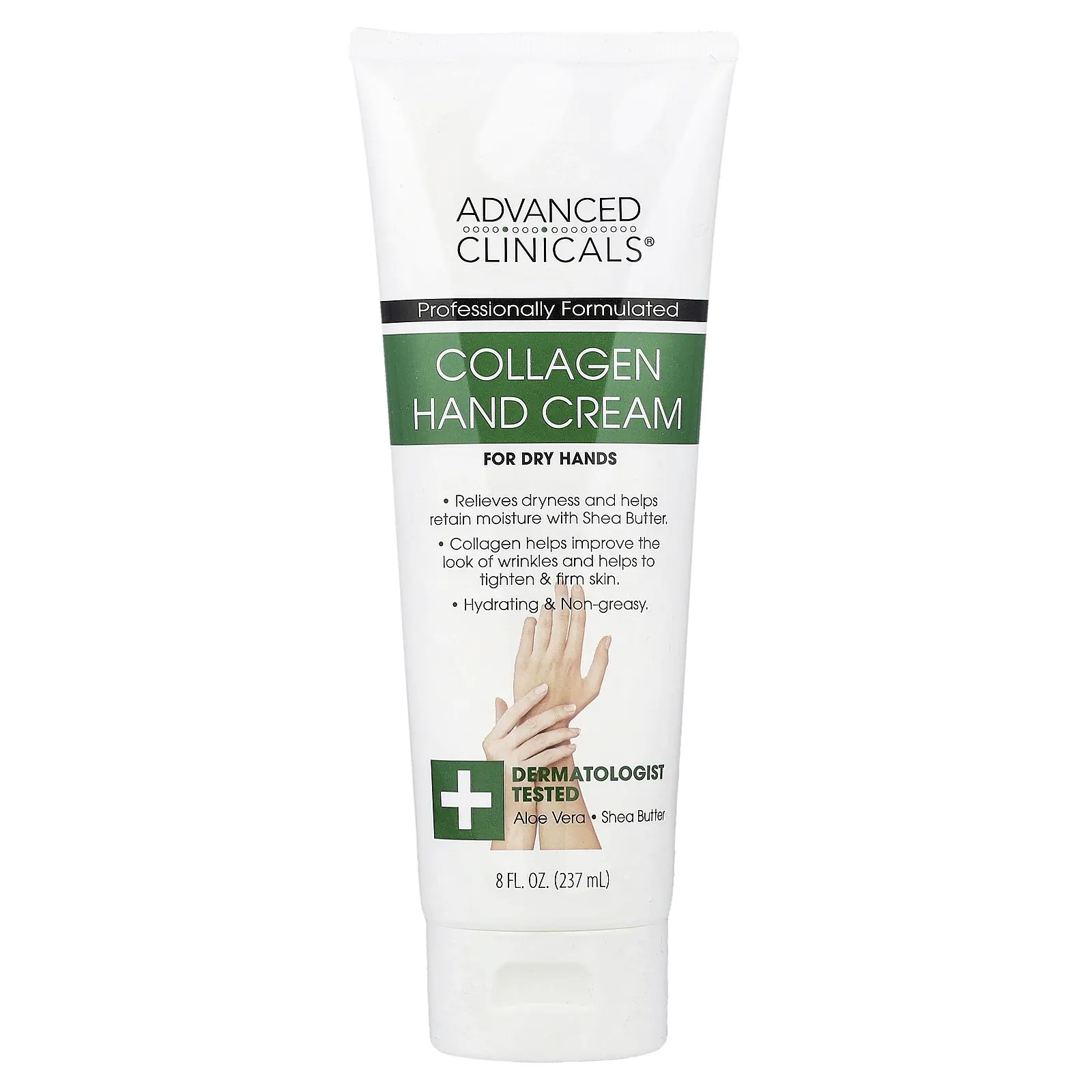 Advanced Clinicals Collagen Hand Cream,  8 fl oz (237 ml)