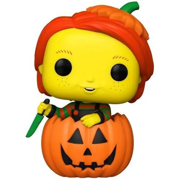 Funko POP! Movies: Chucky - Good Guy Chucky  [COLLECTIBLES] Vinyl figurine/statue, Black Light Collectible, Jack-O-Lantern