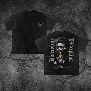 Men's Oversized Washed Cotton Graphic T-Shirt - Train-Inspired Athletic Menswear with Discipline, Mentality, Strength, Focus, Obsession, Motivation, Keep Going, Stoicism Themes for Gym Workout Clothing