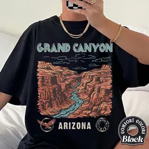 Vintage Canyon Mountain Shirt, Retro National Park Tee, Scenic Nature Graphic Top, Travel Lover Gift.