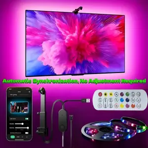Smart RGB LED Strip Light Syncs with TV Screen, USB Powered, Wall Mountable, Remote Controlled, Energy Efficient, Game Backlighting, Adjustable RGB Lighting, Led Lights Strips