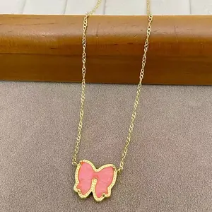 Exquisite Female Costume Jewelry, Gold Bow Pendant Short Layered Necklace, Daily Accessories for Women, Ideal Gift for Her