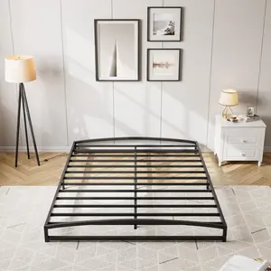 【GARVEE】6 Inch Full Size Bed Frame, Heavy Duty Metal Platform Low Bed Frame Full, No Box Spring Needed, Noise Free, Easy Assembly, 77.2 x 55.7 x 6 Inch