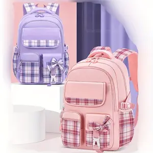 Kids bag, School bag, backpack, large capacity, multiple pockets, lightweight, breathable fabric