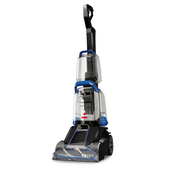 BISSELL TurboClean Upright Carpet Cleaner, Powerful Deep Cleaning for High-Traffic Carpets & Area Rugs, 4-Row PowerBrush, Pet Mess & Stain Cleaning, 7.5" Cleaning Path, 20-Ft Cord, Cobalt Blue