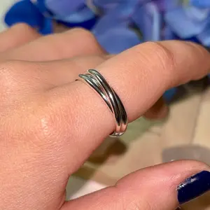 Handmade Interlocked Fidget Ring | Sterling Silver | Sizes 3-14, half sizes included