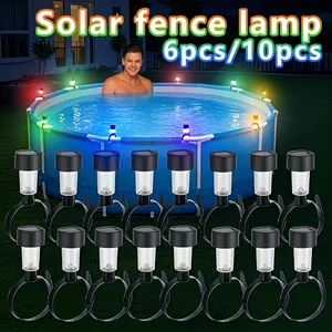 6/10 Pack Solar LED Pool Lights, Outdoor Waterproof, Strapping Bundle Lights, Suitable for Poolside, Backyard, Terrace, and Water Surface Nighttime Ambiance Decoration, Outdoor Patio Lights