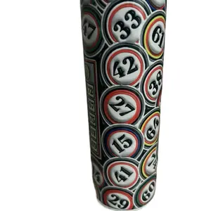 Bingo 20oz Stainless Steel Tumbler - Drinkware Bottle with Bingo Design and Numbers 5 to 69 Water |Bottles |Washable| Portable |Reusable Flasks Insulated
