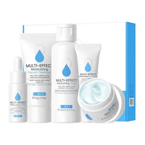 5 in 1 Comfort Hydrate Skin Care Kit, 1 Set Moisturizing Toner & Eye Cream & Facial Cleanser & Essence & Facial Cream, Hydrating Facial Skin Care Kit for Women & Men, Skin Care Sets