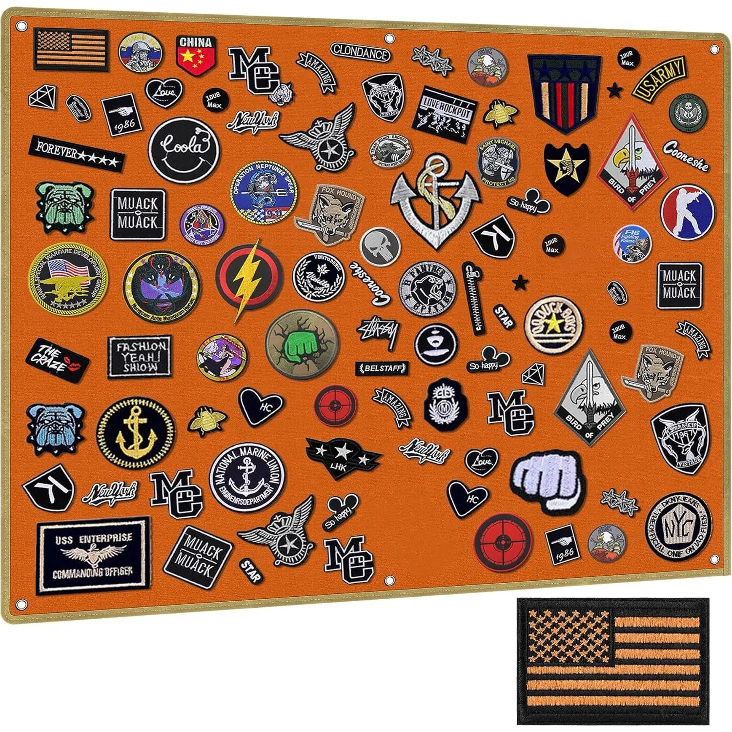 Orange + Flag Patch