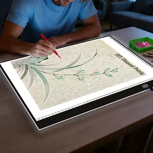 A2(60*40cm) LED light pad for diamond painting,tracing drawing board, painting - ultra-thin three adjustable light pad/board/box, USB power supply,copy board for tracing, suitable for artistic diamond painting, handicrafts, sketching. office desk supply