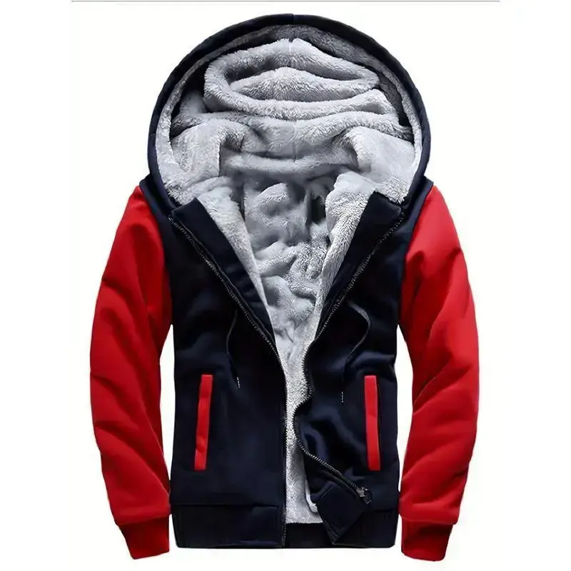 Man Jacket 2026 Men's Thermal Fleece Hooded Jacket, Autumn and Winter Leisure Multicolor Jacket Coat Dandy Man Jacket 2026 Men's Thermal Fleece Hooded Jacket, Autumn and Winter Leisure Multicolor Jacket Coat Dandy