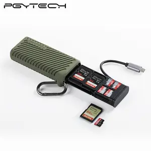 PGYTECH CreateMate High-Speed SD Card Reader Case USB 3.1 Type-C SD/TF Card Carrying Holder for Cameras, Smartphones, Drones, Action Cameras, Sandisk