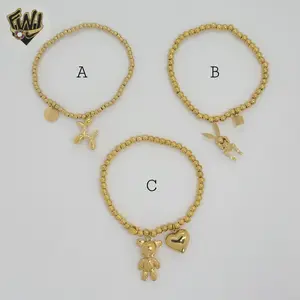 FWJ-STAINLESS STEEL - ANIMAL CHARMS BEAD BRACELET.