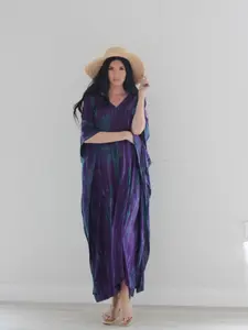 Plus Size Caftan, Purple Tie Dyed Kaftan, Kaftan With Pockets, witch costume, Women Kaftan,Tie Dye Caftan, Plus Size Maxi Dress, fall style