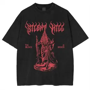 [Sale off up to 50%] Silent Hill Pyramid Head T-shirt, Vintage Pyramid Head Graphic Tee, Retro Survival Horror Shirt, Funny Gaming Meme Tee, Graphic Streetwear T-shirt