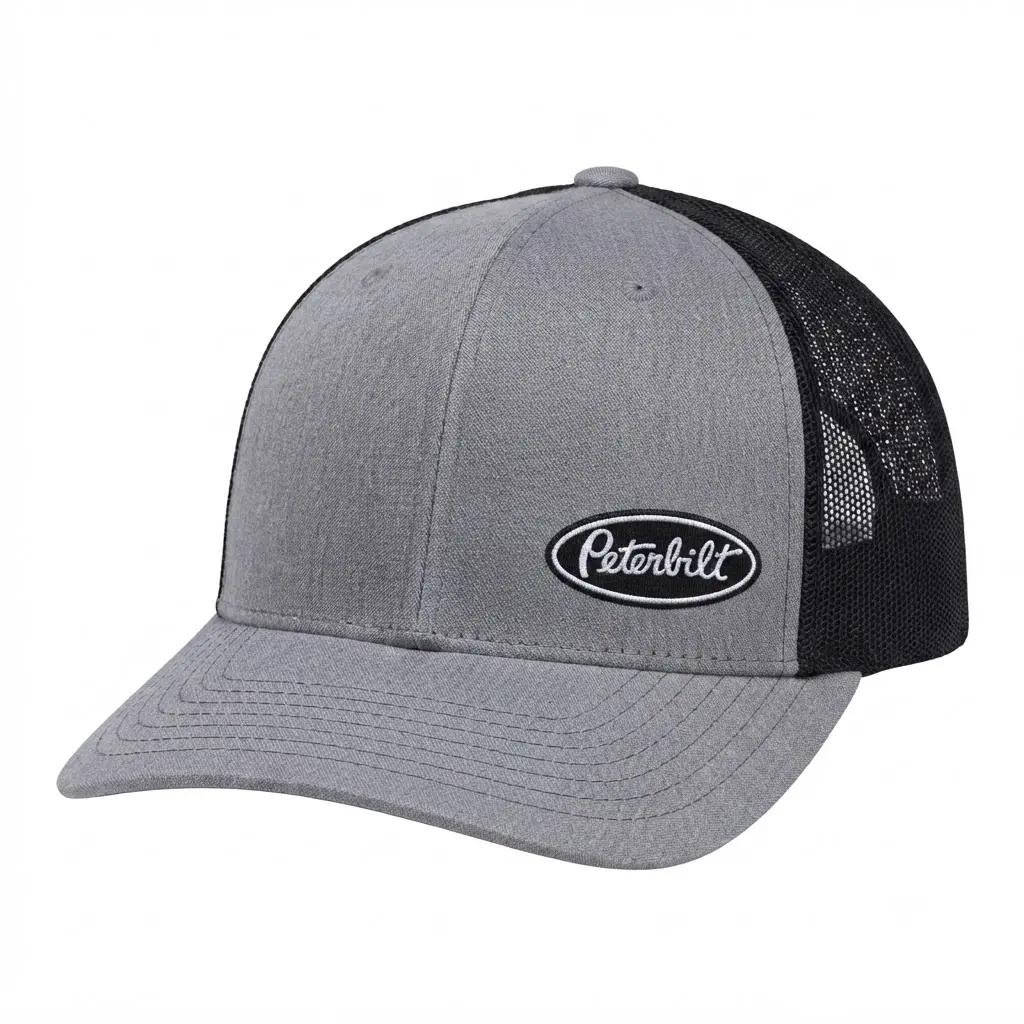 Peterbilt Embroidered Patch On Retro Trucker Hat Adjustable Snapback Baseball Cap Vintage Mesh Hat for Men Women Unisex Streetwear