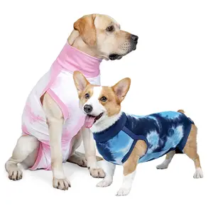 Dog Post-Surgery Recovery Suit with Velcro for Rear Legs, Breathable and Easy to Wear Recovery Clothing for Small to Large Dogs, Ideal Neutering Garment