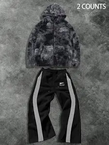 TikMen Men's Fleece Lined Thick Jacket Coat, Casual Sporty Warm Comfortable Outerwear, Fall Winter Daily Wear, Zipper Jacket, Sportswear