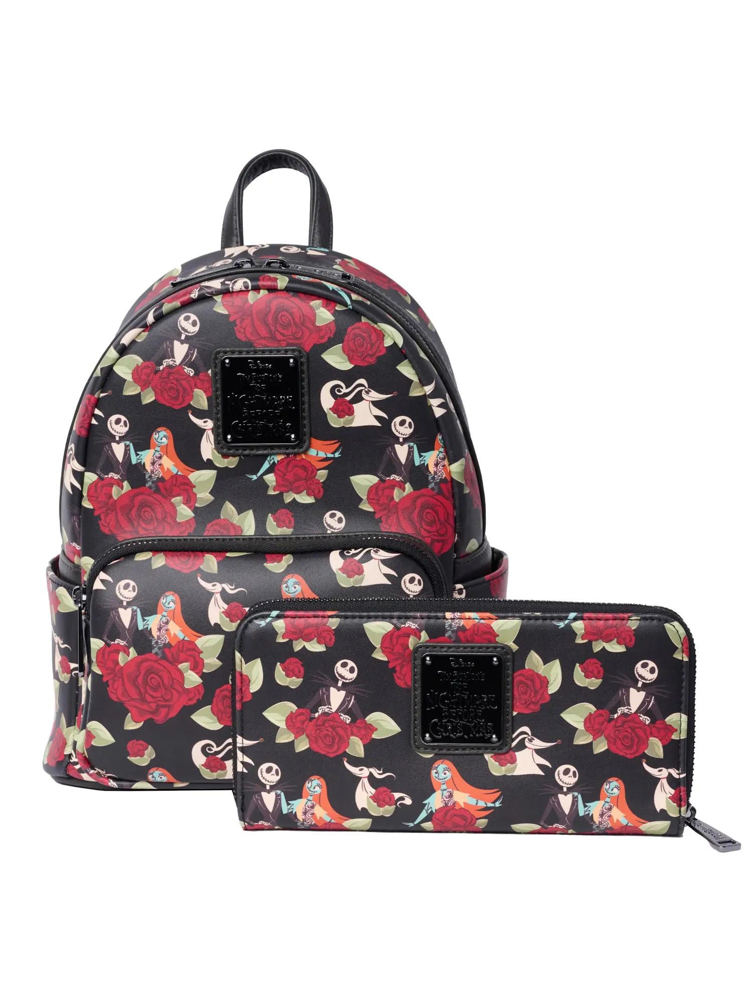 Loungefly x The Nightmare Before Christmas Skellington Floral Backpack & Wallet Set