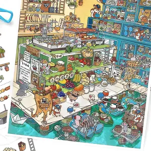 Infeel.me Pet+ Card 2.5D Large Scene Stickers Set, 4 Pieces, Third Thirty-Sixth Series, Decorative Wall Art Supplies